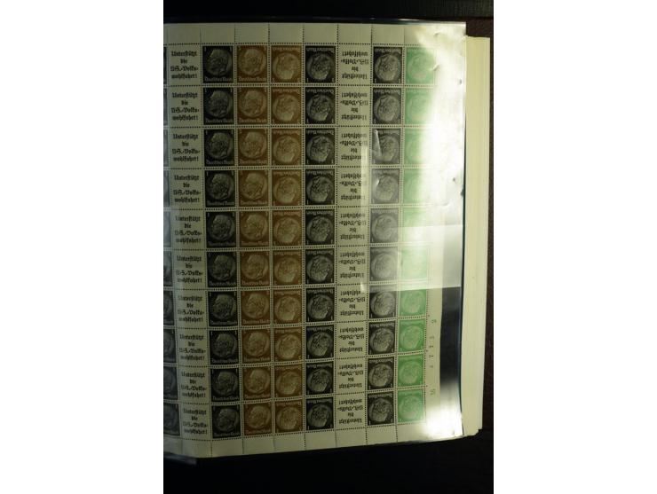 1933/41, postfrische, ungebrauchte und gestempelte Sammlung, dabei Heftchenblätter, leere Markenheftchen-Deckel, Briefe und K