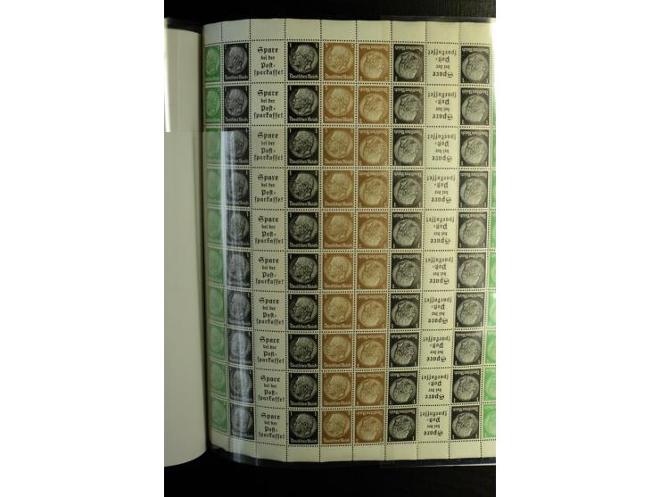 1933/41, postfrische, ungebrauchte und gestempelte Sammlung, dabei Heftchenblätter, leere Markenheftchen-Deckel, Briefe und K