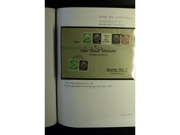 1933/41, postfrische, ungebrauchte und gestempelte Sammlung, dabei Heftchenblätter, leere Markenheftchen-Deckel, Briefe und K
