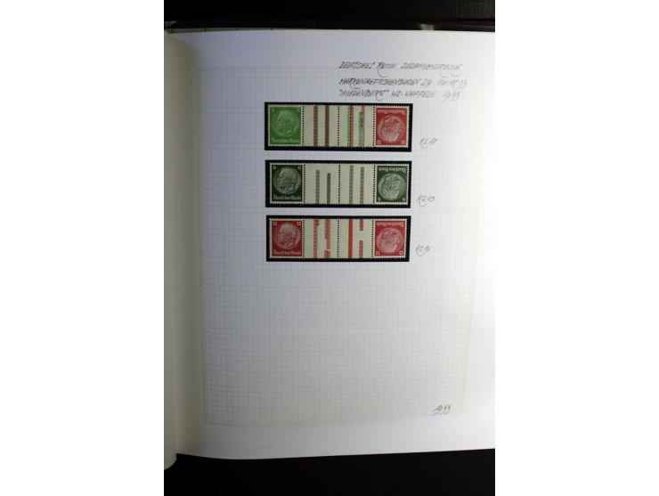 1933/41, postfrische, ungebrauchte und gestempelte Sammlung, dabei Heftchenblätter, leere Markenheftchen-Deckel, Briefe und K