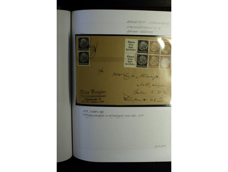 1933/41, postfrische, ungebrauchte und gestempelte Sammlung, dabei Heftchenblätter, leere Markenheftchen-Deckel, Briefe und K