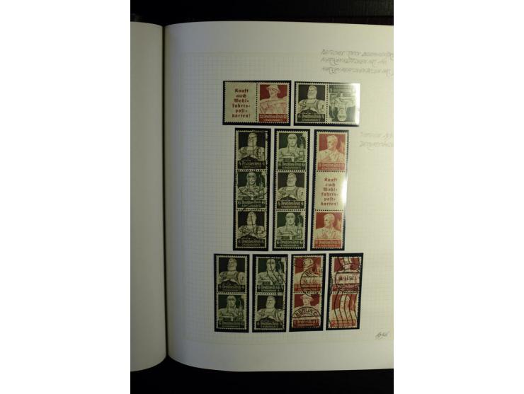 1933/41, postfrische, ungebrauchte und gestempelte Sammlung, dabei Heftchenblätter, leere Markenheftchen-Deckel, Briefe und K