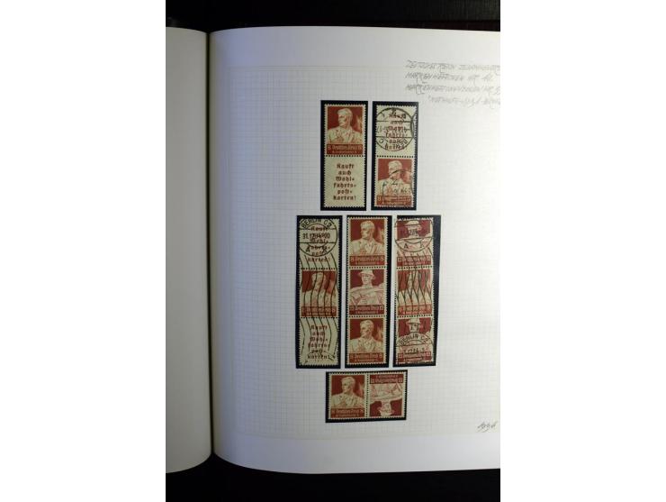 1933/41, postfrische, ungebrauchte und gestempelte Sammlung, dabei Heftchenblätter, leere Markenheftchen-Deckel, Briefe und K