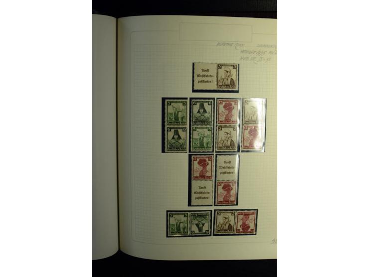 1933/41, postfrische, ungebrauchte und gestempelte Sammlung, dabei Heftchenblätter, leere Markenheftchen-Deckel, Briefe und K