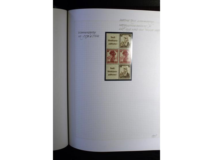 1933/41, postfrische, ungebrauchte und gestempelte Sammlung, dabei Heftchenblätter, leere Markenheftchen-Deckel, Briefe und K