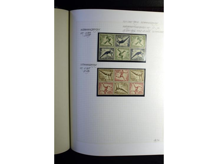 1933/41, postfrische, ungebrauchte und gestempelte Sammlung, dabei Heftchenblätter, leere Markenheftchen-Deckel, Briefe und K