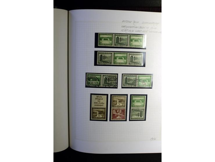 1933/41, postfrische, ungebrauchte und gestempelte Sammlung, dabei Heftchenblätter, leere Markenheftchen-Deckel, Briefe und K