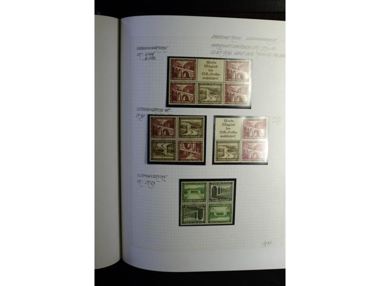 1933/41, postfrische, ungebrauchte und gestempelte Sammlung, dabei Heftchenblätter, leere Markenheftchen-Deckel, Briefe und K