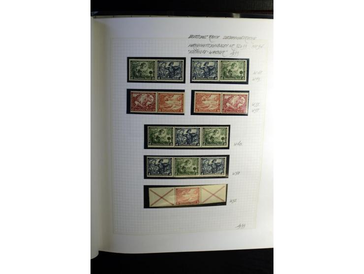 1933/41, postfrische, ungebrauchte und gestempelte Sammlung, dabei Heftchenblätter, leere Markenheftchen-Deckel, Briefe und K