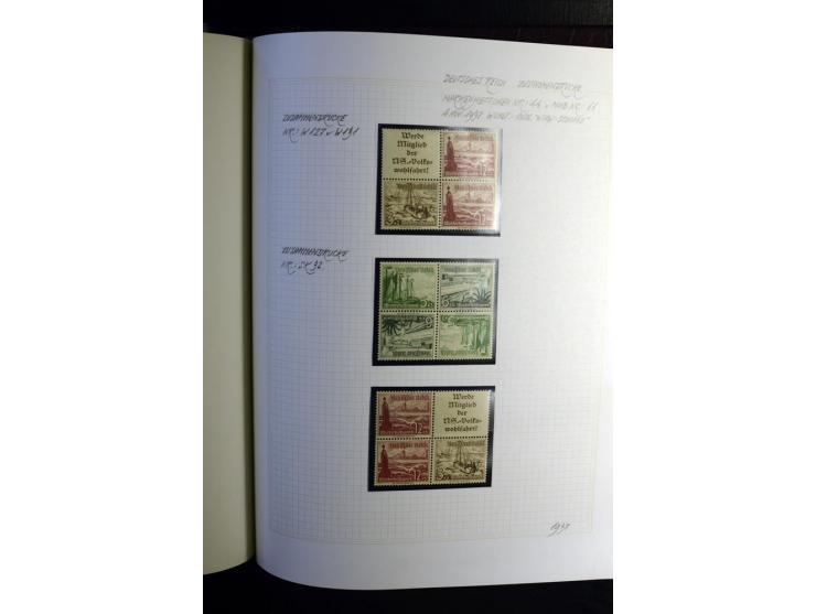 1933/41, postfrische, ungebrauchte und gestempelte Sammlung, dabei Heftchenblätter, leere Markenheftchen-Deckel, Briefe und K