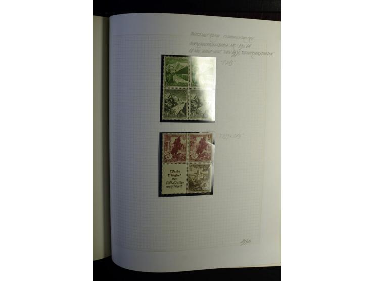 1933/41, postfrische, ungebrauchte und gestempelte Sammlung, dabei Heftchenblätter, leere Markenheftchen-Deckel, Briefe und K