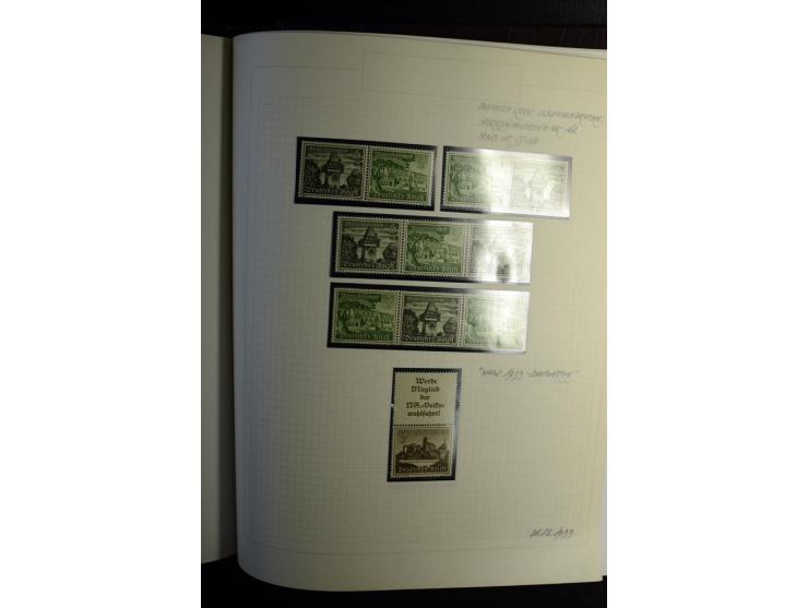 1933/41, postfrische, ungebrauchte und gestempelte Sammlung, dabei Heftchenblätter, leere Markenheftchen-Deckel, Briefe und K