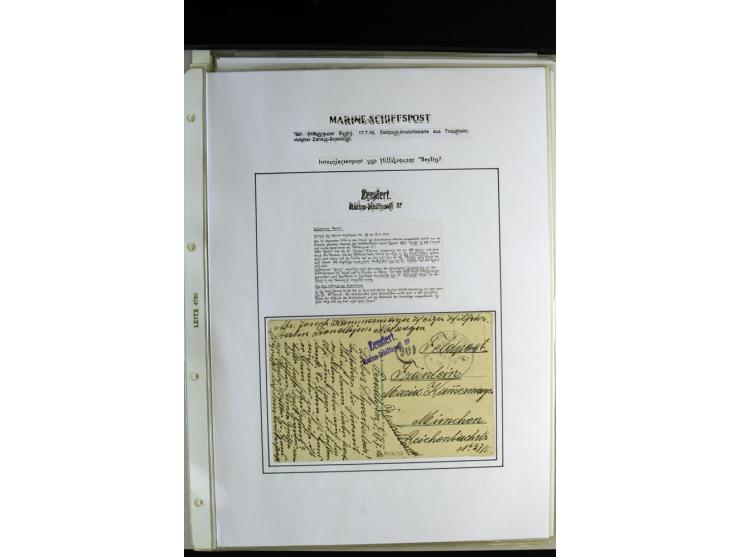 1842/1917, interessante Partie mit 23 Briefen und Karten ab früher Dampfschiffahrt bis Marineschiffspost mit Interniertenpost