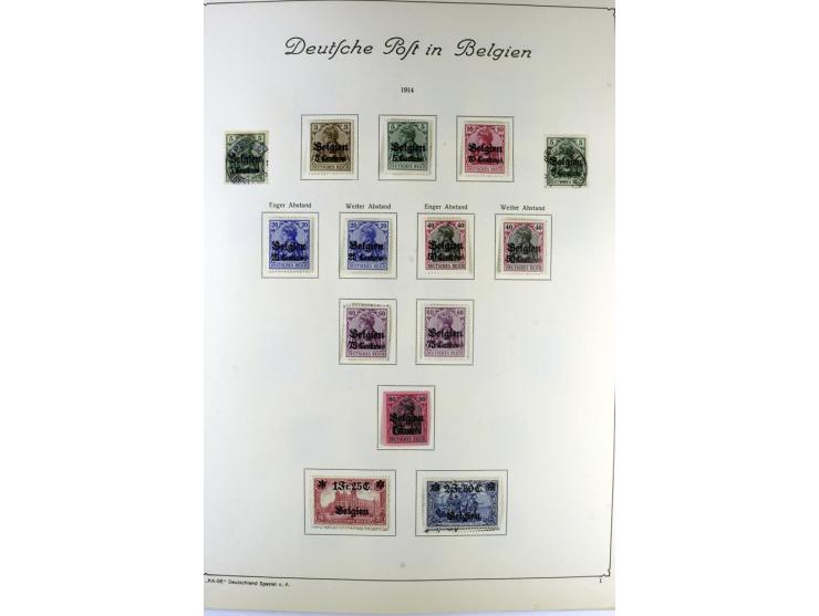 1914/22, ungebrauchte und gestempelte Sammlung mit u.a. Bialystok Mi.-Nr. 1I+II, 2I+II, Landespost der 10. Armee Mi.-Nr. 1-3,