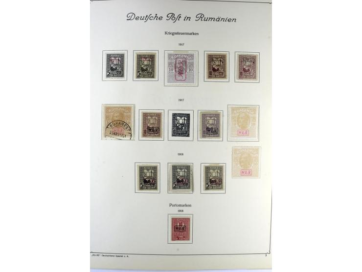 1914/22, ungebrauchte und gestempelte Sammlung mit u.a. Bialystok Mi.-Nr. 1I+II, 2I+II, Landespost der 10. Armee Mi.-Nr. 1-3,