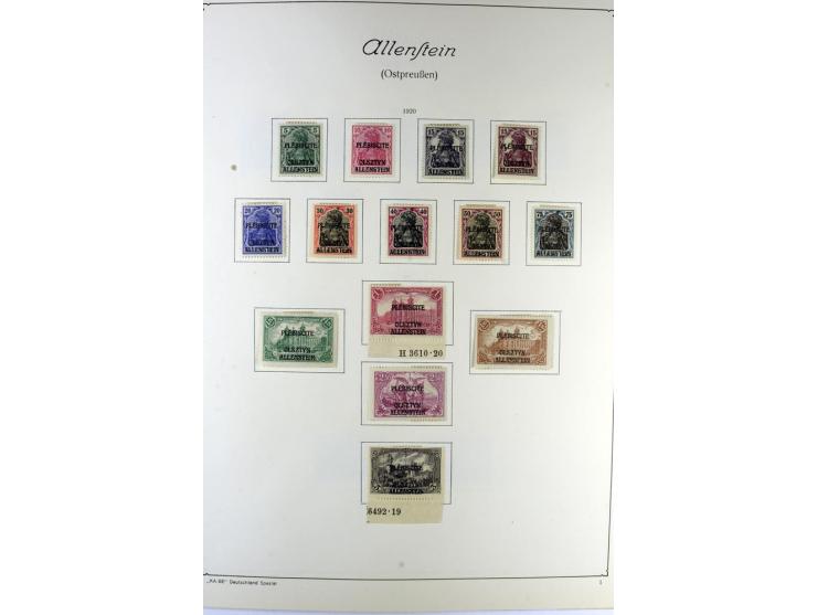 1914/22, ungebrauchte und gestempelte Sammlung mit u.a. Bialystok Mi.-Nr. 1I+II, 2I+II, Landespost der 10. Armee Mi.-Nr. 1-3,