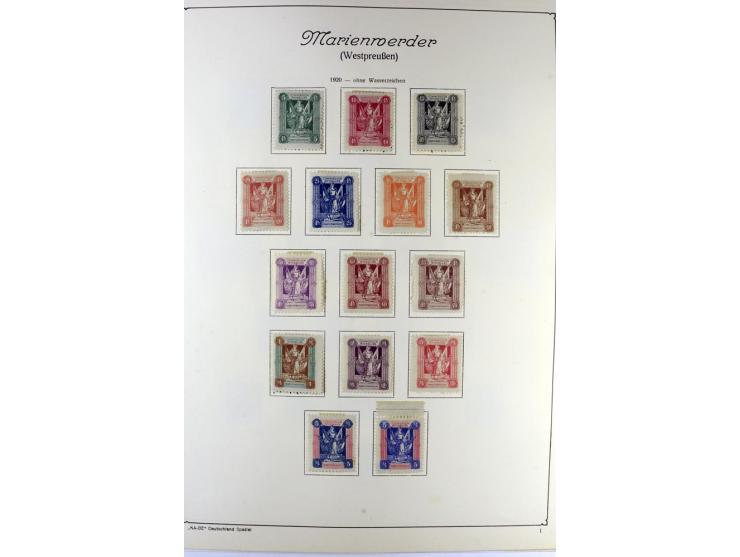1914/22, ungebrauchte und gestempelte Sammlung mit u.a. Bialystok Mi.-Nr. 1I+II, 2I+II, Landespost der 10. Armee Mi.-Nr. 1-3,