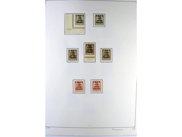 1914/22, ungebrauchte und gestempelte Sammlung mit u.a. Bialystok Mi.-Nr. 1I+II, 2I+II, Landespost der 10. Armee Mi.-Nr. 1-3,