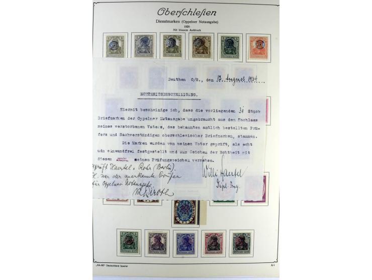 1914/22, ungebrauchte und gestempelte Sammlung mit u.a. Bialystok Mi.-Nr. 1I+II, 2I+II, Landespost der 10. Armee Mi.-Nr. 1-3,