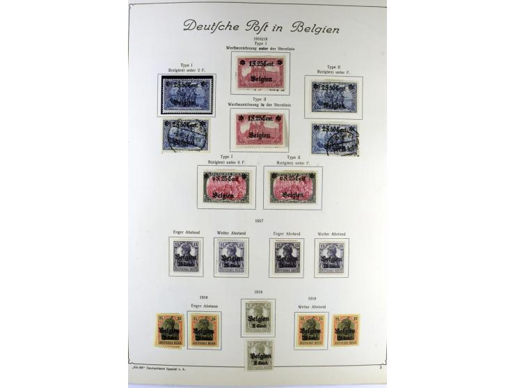 1914/22, ungebrauchte und gestempelte Sammlung mit u.a. Bialystok Mi.-Nr. 1I+II, 2I+II, Landespost der 10. Armee Mi.-Nr. 1-3,