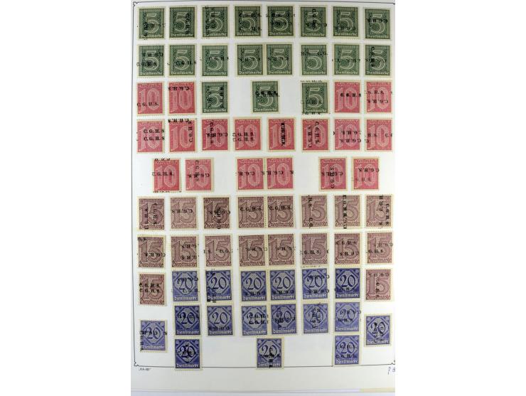1914/22, ungebrauchte und gestempelte Sammlung mit u.a. Bialystok Mi.-Nr. 1I+II, 2I+II, Landespost der 10. Armee Mi.-Nr. 1-3,