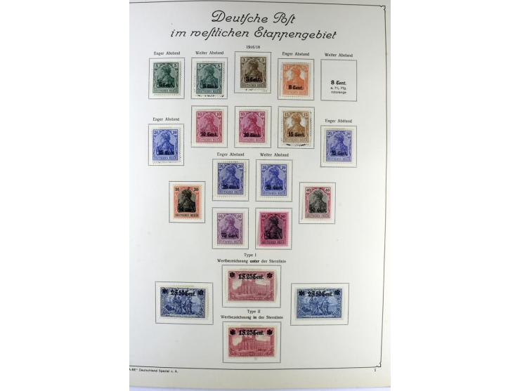 1914/22, ungebrauchte und gestempelte Sammlung mit u.a. Bialystok Mi.-Nr. 1I+II, 2I+II, Landespost der 10. Armee Mi.-Nr. 1-3,