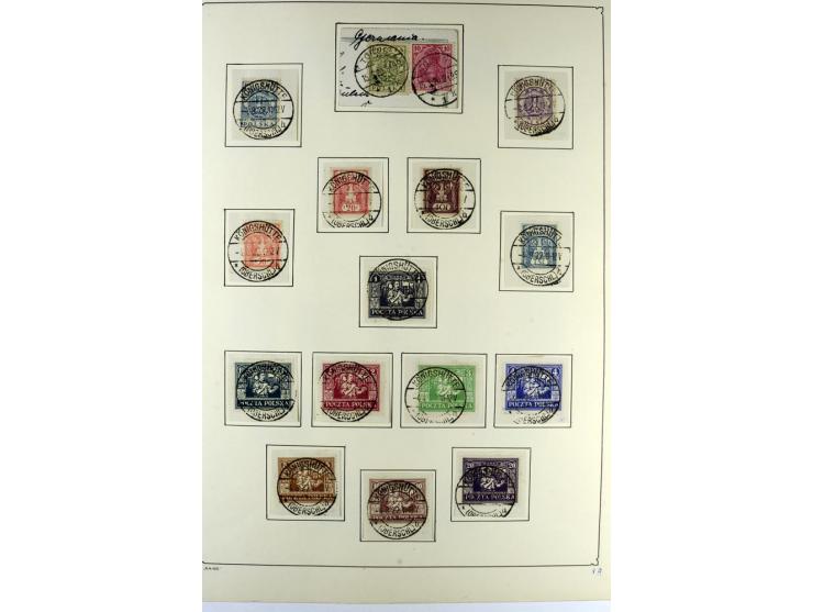1914/22, ungebrauchte und gestempelte Sammlung mit u.a. Bialystok Mi.-Nr. 1I+II, 2I+II, Landespost der 10. Armee Mi.-Nr. 1-3,