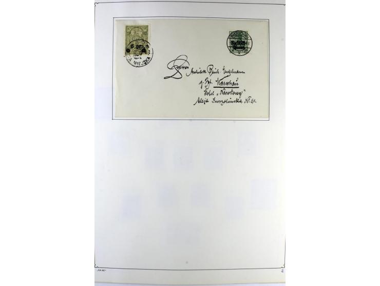 1914/22, ungebrauchte und gestempelte Sammlung mit u.a. Bialystok Mi.-Nr. 1I+II, 2I+II, Landespost der 10. Armee Mi.-Nr. 1-3,