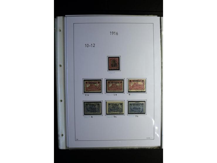 1914/18, gestempelte Sammlung mit u.a. Belgien Mi.-Nr. 9PFI, 11b, 13bI+II, 16bI, 18c, 20bI, 24IB, Etappe West Mi.-Nr. 12Ba (F