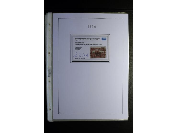 1914/18, gestempelte Sammlung mit u.a. Belgien Mi.-Nr. 9PFI, 11b, 13bI+II, 16bI, 18c, 20bI, 24IB, Etappe West Mi.-Nr. 12Ba (F