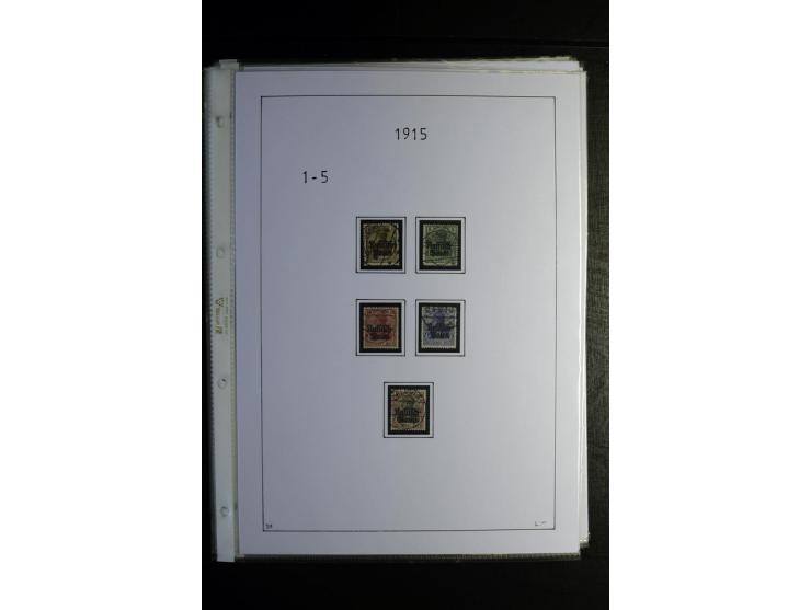 1914/18, gestempelte Sammlung mit u.a. Belgien Mi.-Nr. 9PFI, 11b, 13bI+II, 16bI, 18c, 20bI, 24IB, Etappe West Mi.-Nr. 12Ba (F