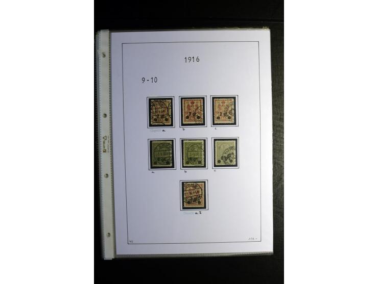 1914/18, gestempelte Sammlung mit u.a. Belgien Mi.-Nr. 9PFI, 11b, 13bI+II, 16bI, 18c, 20bI, 24IB, Etappe West Mi.-Nr. 12Ba (F