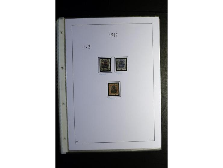 1914/18, gestempelte Sammlung mit u.a. Belgien Mi.-Nr. 9PFI, 11b, 13bI+II, 16bI, 18c, 20bI, 24IB, Etappe West Mi.-Nr. 12Ba (F