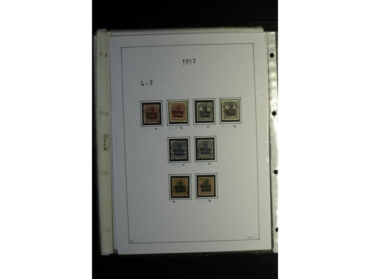 1914/18, gestempelte Sammlung mit u.a. Belgien Mi.-Nr. 9PFI, 11b, 13bI+II, 16bI, 18c, 20bI, 24IB, Etappe West Mi.-Nr. 12Ba (F