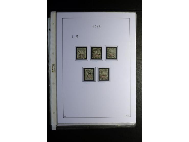1914/18, gestempelte Sammlung mit u.a. Belgien Mi.-Nr. 9PFI, 11b, 13bI+II, 16bI, 18c, 20bI, 24IB, Etappe West Mi.-Nr. 12Ba (F