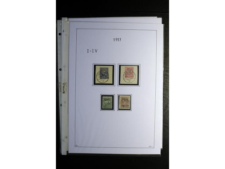 1914/18, gestempelte Sammlung mit u.a. Belgien Mi.-Nr. 9PFI, 11b, 13bI+II, 16bI, 18c, 20bI, 24IB, Etappe West Mi.-Nr. 12Ba (F