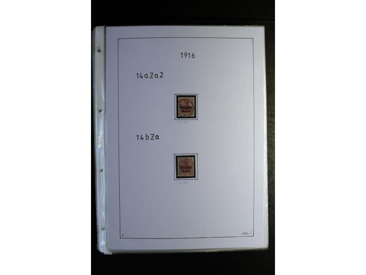 1914/18, gestempelte Sammlung mit u.a. Belgien Mi.-Nr. 9PFI, 11b, 13bI+II, 16bI, 18c, 20bI, 24IB, Etappe West Mi.-Nr. 12Ba (F