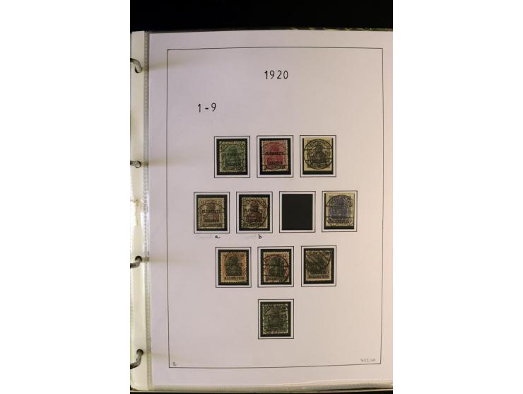 1920/22, gestempelte Sammlung mit u.a. Allenstein Mi.-Nr. 4b (Attest), 12b, 13a, 17b, 19a, Ober-Schlesien 24b (Attest), Schle