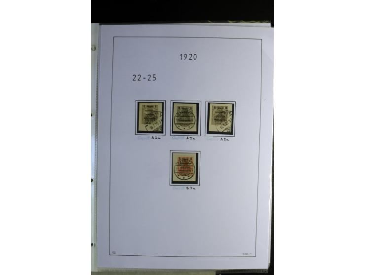 1920/22, gestempelte Sammlung mit u.a. Allenstein Mi.-Nr. 4b (Attest), 12b, 13a, 17b, 19a, Ober-Schlesien 24b (Attest), Schle