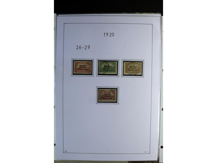 1920/22, gestempelte Sammlung mit u.a. Allenstein Mi.-Nr. 4b (Attest), 12b, 13a, 17b, 19a, Ober-Schlesien 24b (Attest), Schle