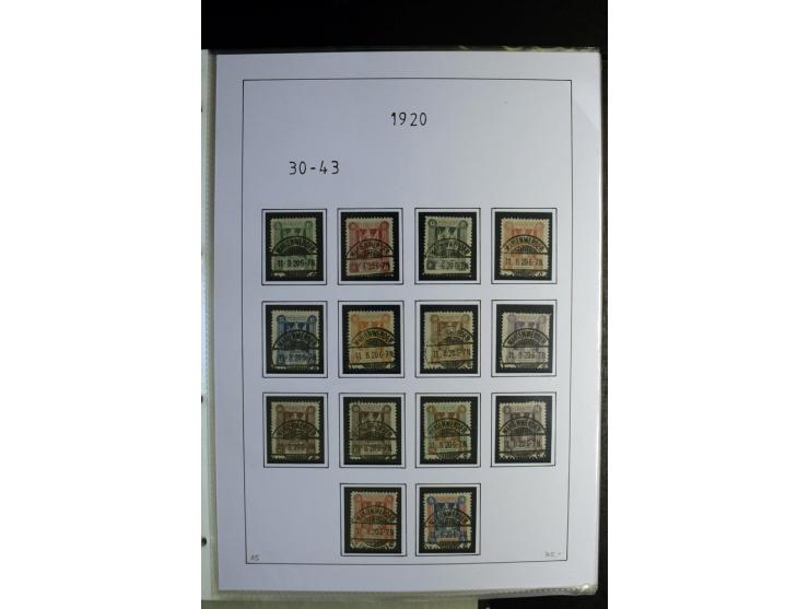 1920/22, gestempelte Sammlung mit u.a. Allenstein Mi.-Nr. 4b (Attest), 12b, 13a, 17b, 19a, Ober-Schlesien 24b (Attest), Schle