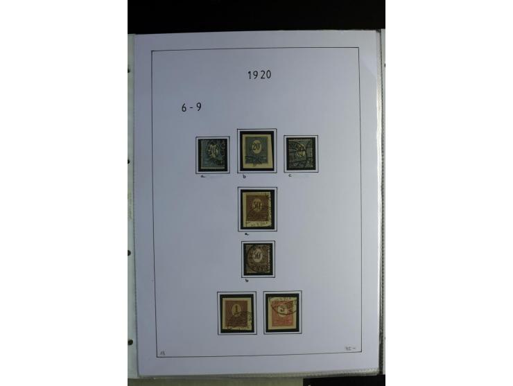 1920/22, gestempelte Sammlung mit u.a. Allenstein Mi.-Nr. 4b (Attest), 12b, 13a, 17b, 19a, Ober-Schlesien 24b (Attest), Schle