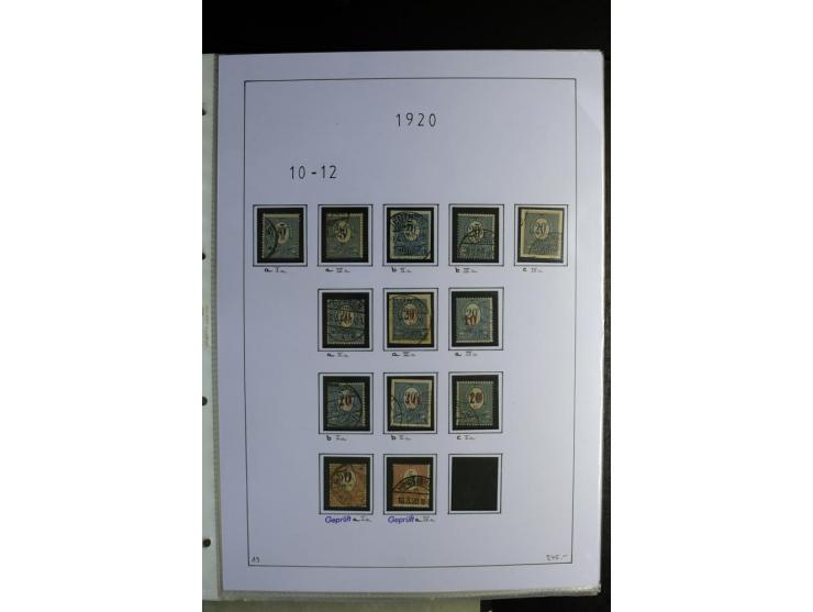 1920/22, gestempelte Sammlung mit u.a. Allenstein Mi.-Nr. 4b (Attest), 12b, 13a, 17b, 19a, Ober-Schlesien 24b (Attest), Schle