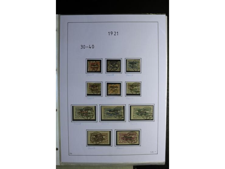 1920/22, gestempelte Sammlung mit u.a. Allenstein Mi.-Nr. 4b (Attest), 12b, 13a, 17b, 19a, Ober-Schlesien 24b (Attest), Schle