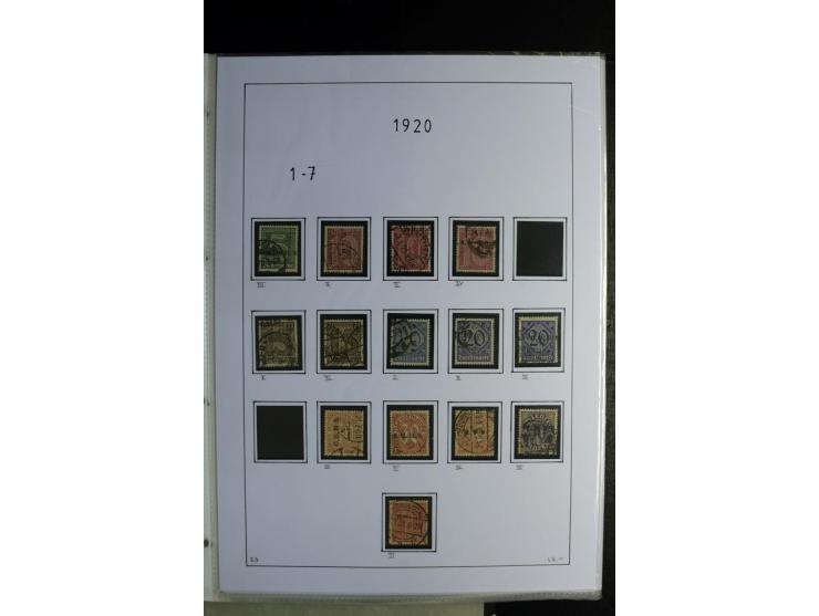 1920/22, gestempelte Sammlung mit u.a. Allenstein Mi.-Nr. 4b (Attest), 12b, 13a, 17b, 19a, Ober-Schlesien 24b (Attest), Schle