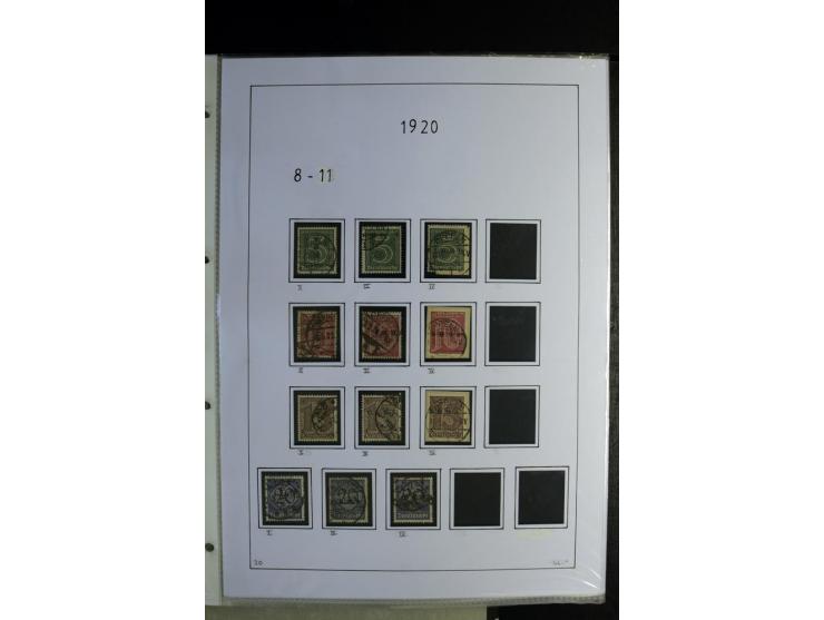 1920/22, gestempelte Sammlung mit u.a. Allenstein Mi.-Nr. 4b (Attest), 12b, 13a, 17b, 19a, Ober-Schlesien 24b (Attest), Schle