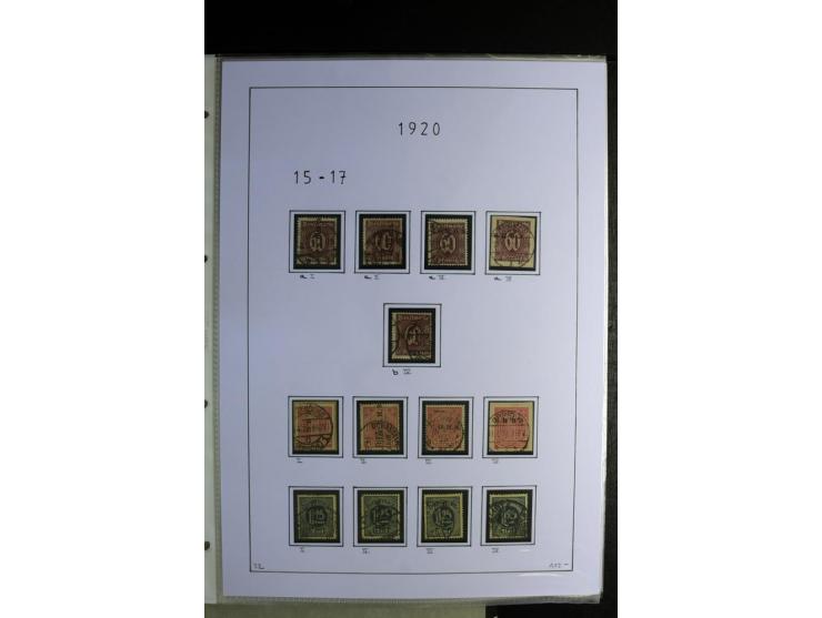 1920/22, gestempelte Sammlung mit u.a. Allenstein Mi.-Nr. 4b (Attest), 12b, 13a, 17b, 19a, Ober-Schlesien 24b (Attest), Schle