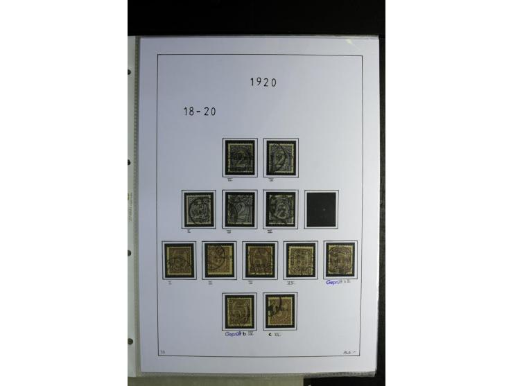 1920/22, gestempelte Sammlung mit u.a. Allenstein Mi.-Nr. 4b (Attest), 12b, 13a, 17b, 19a, Ober-Schlesien 24b (Attest), Schle