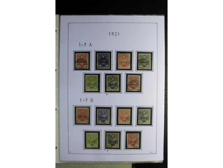 1920/22, gestempelte Sammlung mit u.a. Allenstein Mi.-Nr. 4b (Attest), 12b, 13a, 17b, 19a, Ober-Schlesien 24b (Attest), Schle