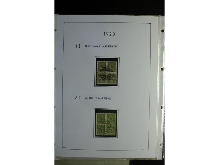 1920/22, gestempelte Sammlung mit u.a. Allenstein Mi.-Nr. 4b (Attest), 12b, 13a, 17b, 19a, Ober-Schlesien 24b (Attest), Schle